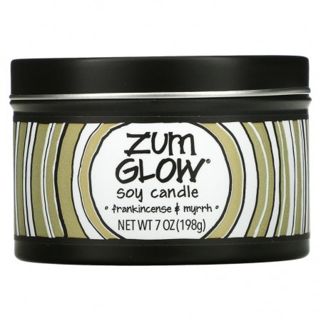 ZUM, Glow, Soy Candle, Frankincense & Myrrh, 7 oz (198 g)