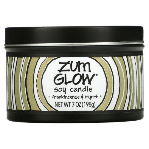 ZUM, Glow, Soy Candle, Frankincense & Myrrh, 7 oz (198 g)