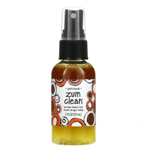ZUM, Zum Clean, Aroma Blend for Wool Dryer Balls, Patchouli, 2 fl oz (59 ml)