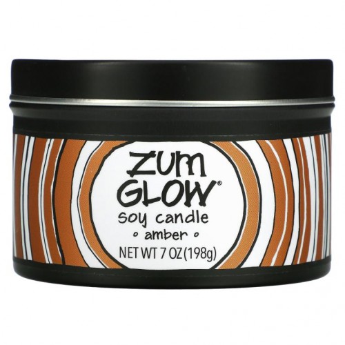 ZUM, Zum Glow, Soy Candle, Amber, 7 oz (198 g)