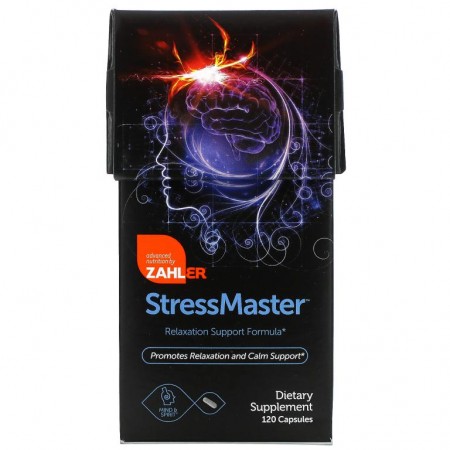 Zahler, StressMaster, 긴장 완화 포뮬라, 캡슐 120정