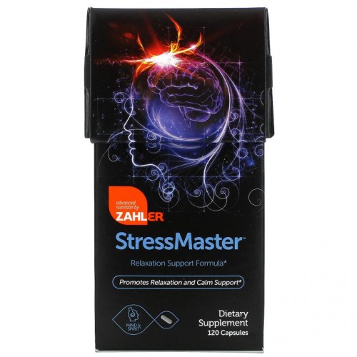 Zahler, StressMaster, 긴장 완화 포뮬라, 캡슐 120정