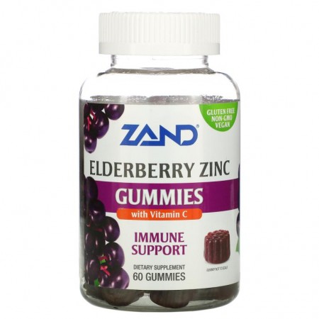 Zand, Immune Support, 비타민C 함유 엘더베리 아연, 구미젤리 60개