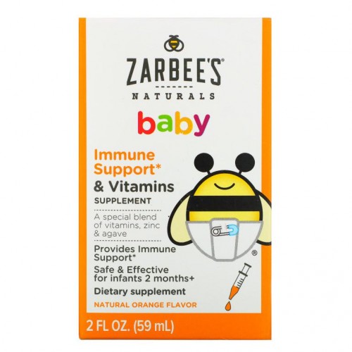 Zarbee's, 유아용, 면역력 증진 & 비타민, 천연 오렌지 향, 59ml(2fl oz)
