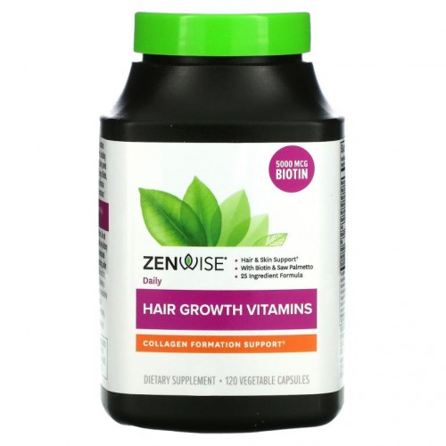 Zenwise Health, 모발 성장 비타민, 베지 캡슐 120정