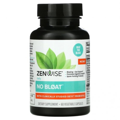 Zenwise Health, No Bloat(DE111 프로바이오틱 함유), 베지 캡슐 60정