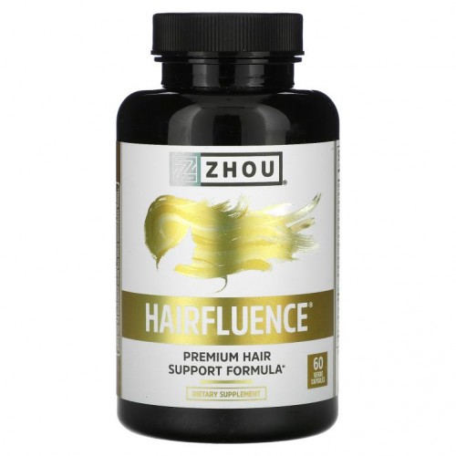 Zhou Nutrition, 헤어플루언스, 프리미엄 모발 성장 포뮬라, 60 야채 캡슐