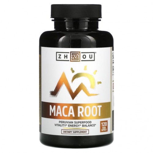 Zhou Nutrition, 유기농 마카 뿌리, 베지 캡슐 120정