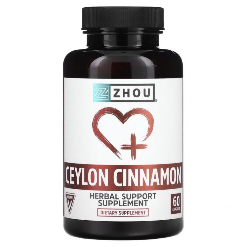 Zhou Nutrition, 실론 시나몬, 60 캡슐