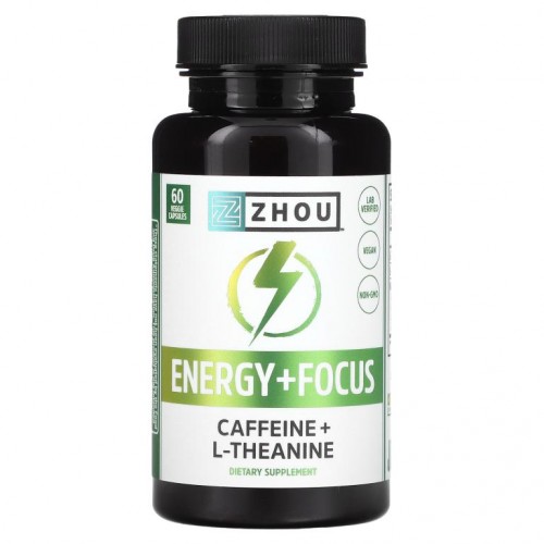 Zhou Nutrition, 집중력 및 에너지 증진, 베지 캡슐 60정