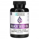 Zhou Nutrition, 블랙 씨드 오일, 베지 캡슐 60정