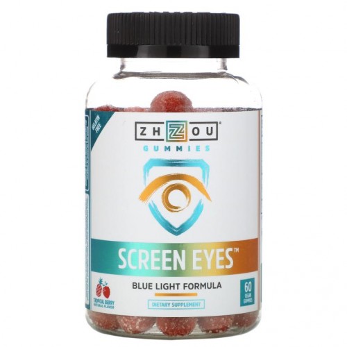Zhou Nutrition, Screen Eyes, 트로피칼 베리, 베지 구미젤리 60개