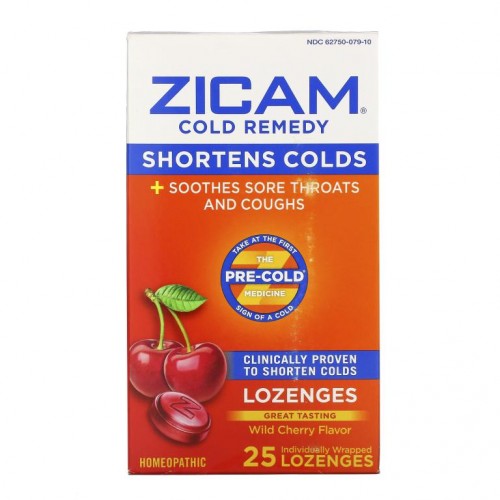 Zicam, Cold Remedy, Lozenges, Wild Cherry , 25 Lozenges