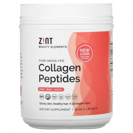 Zint, 순수 목초 사육 콜라겐 펩타이드, 454g(16oz)