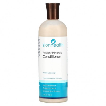 Zion Health, 아다마, 고대 미네랄 컨디셔너, 화이트 코코넛, 16 액량 온스 (473 ml)