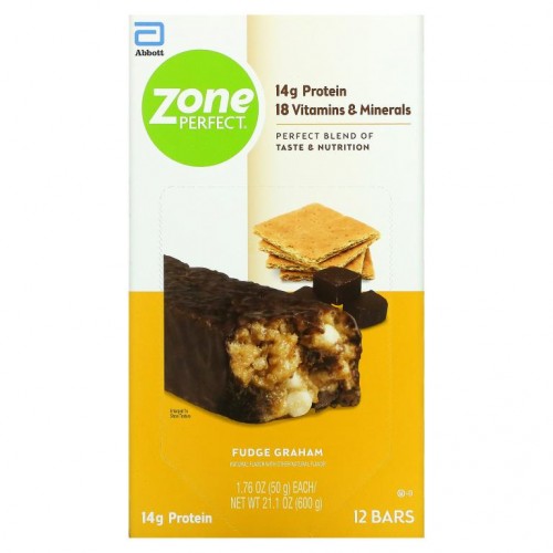 ZonePerfect, 뉴트리션 바, 퍼지 그레이엄, 12 바, 각각 1.76 oz (50 g)