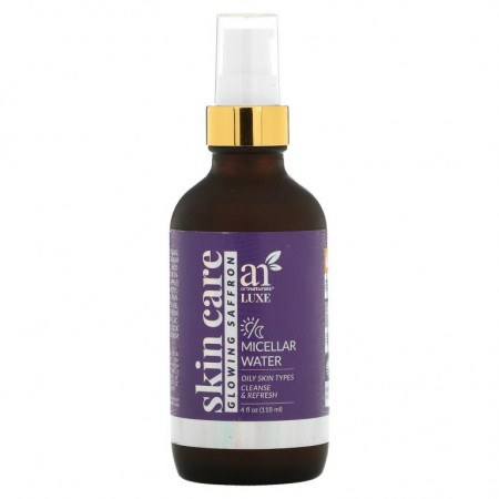 artnaturals, 글로잉 사프란, 미셀라 워터, 118ml(4fl oz)