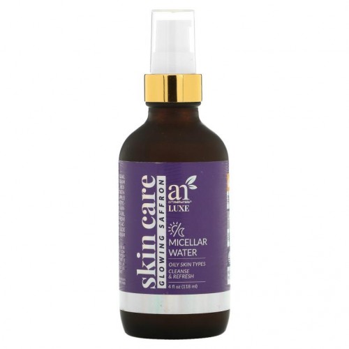 artnaturals, 글로잉 사프란, 미셀라 워터, 118ml(4fl oz)