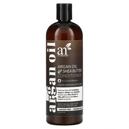 artnaturals, 아르간오일 & 시어버터 컨디셔너, 건조하고 끊기기 쉬운 손상 모발용, 473ml(16fl oz)