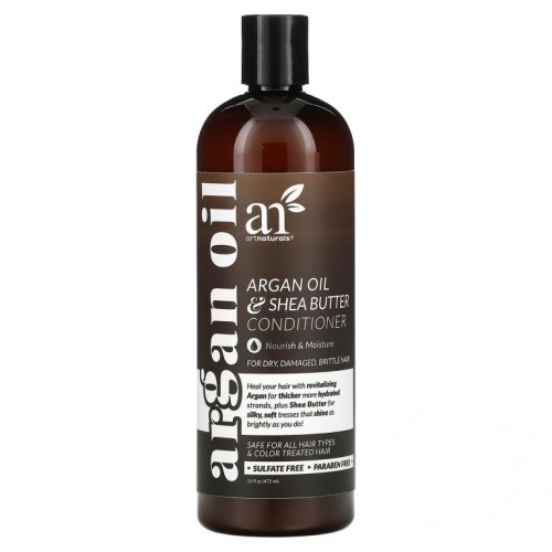 artnaturals, 아르간오일 & 시어버터 컨디셔너, 건조하고 끊기기 쉬운 손상 모발용, 473ml(16fl oz)