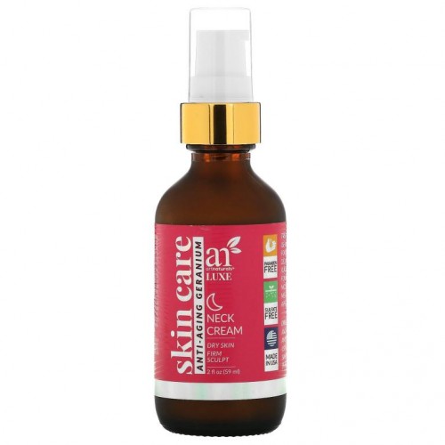 artnaturals, Luxe, 넥 크림, 안티에이징 제라늄, 59ml(2fl oz)