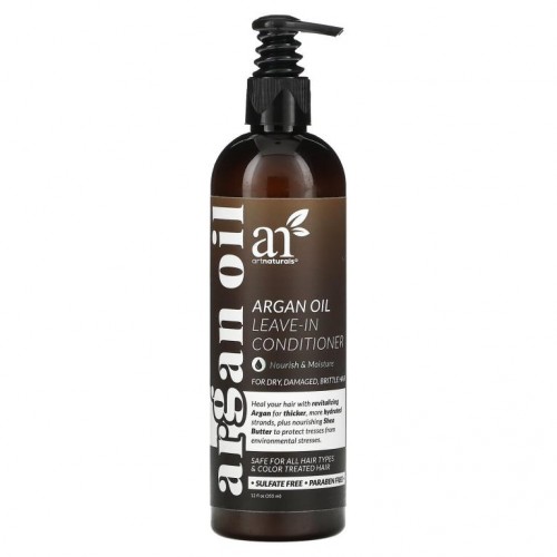 artnaturals, 오가닉 아르간 오일 리브 인 컨디셔너, 치료 포뮬러 , 12 fl oz (354.9 ml)