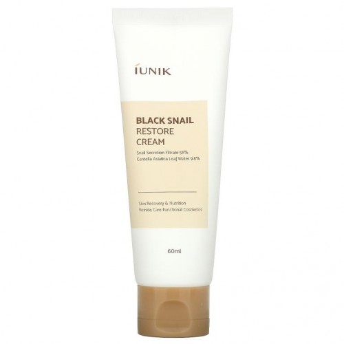 iUNIK, Black Snail Restore Cream, 60 ml