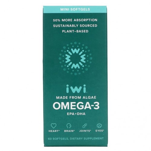 iWi, 오메가3 미니 EPA + DHA, 소프트젤 60정