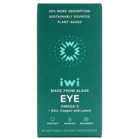 iWi, Eye, Omega-3 + Zinc, Copper and Lutein, 30 Softgels