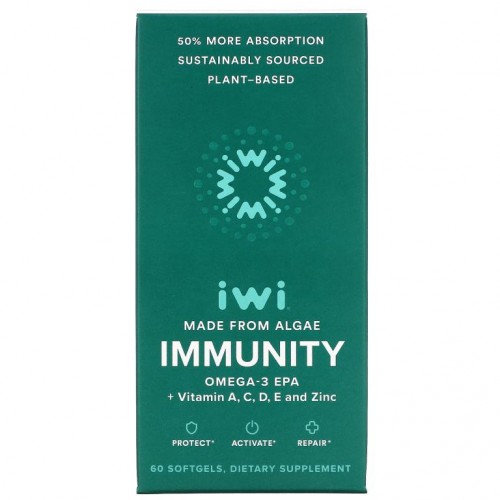 iWi, Immunity, Omega-3 EPA + Vitamin A, C, D, E And Zinc, 60 Softgels