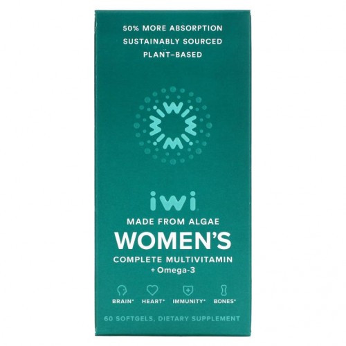 iWi, 여성용 컴플리트 종합비타민 + 오메가3, 소프트젤 60정
