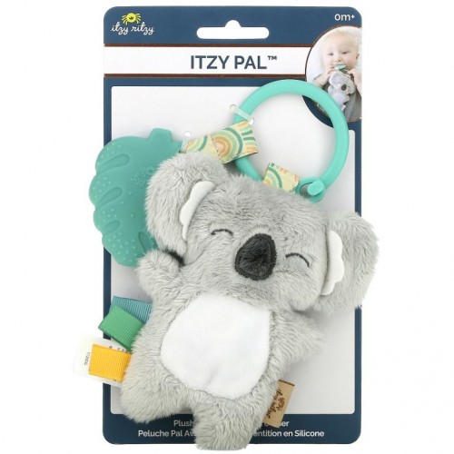 itzy ritzy, Itzy Pal, 폭신한 인형이 달린 실리콘 치발기, 0개월 이상, 코알라, 1개