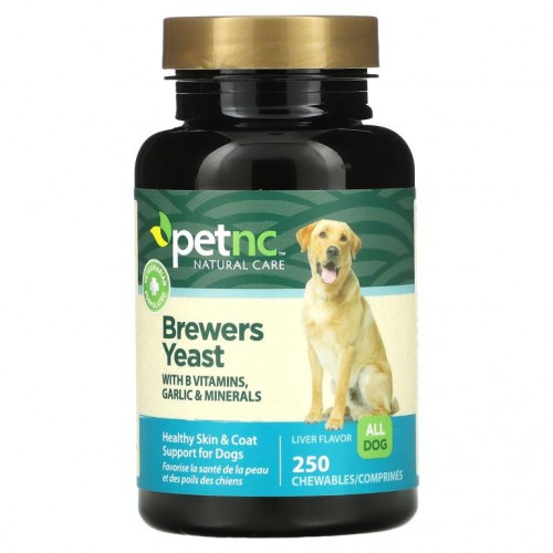 petnc NATURAL CARE, 맥주 효모, 간 맛, 츄어블 250개