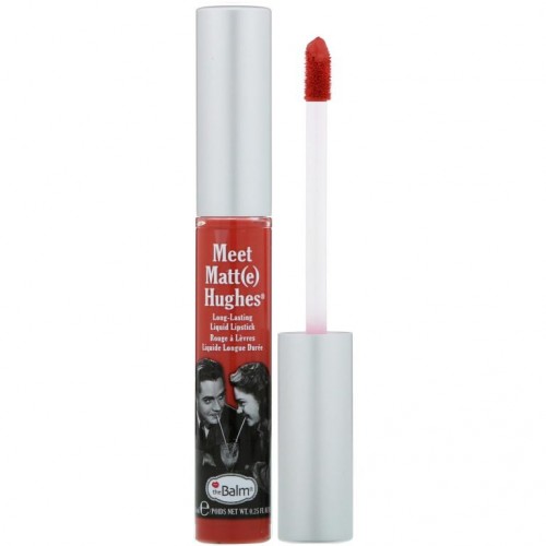 theBalm Cosmetics, 밋 맷 휴즈, 롱-래스팅 리퀴드 립스틱, 어니스트, 0.25fl oz(7.4ml)